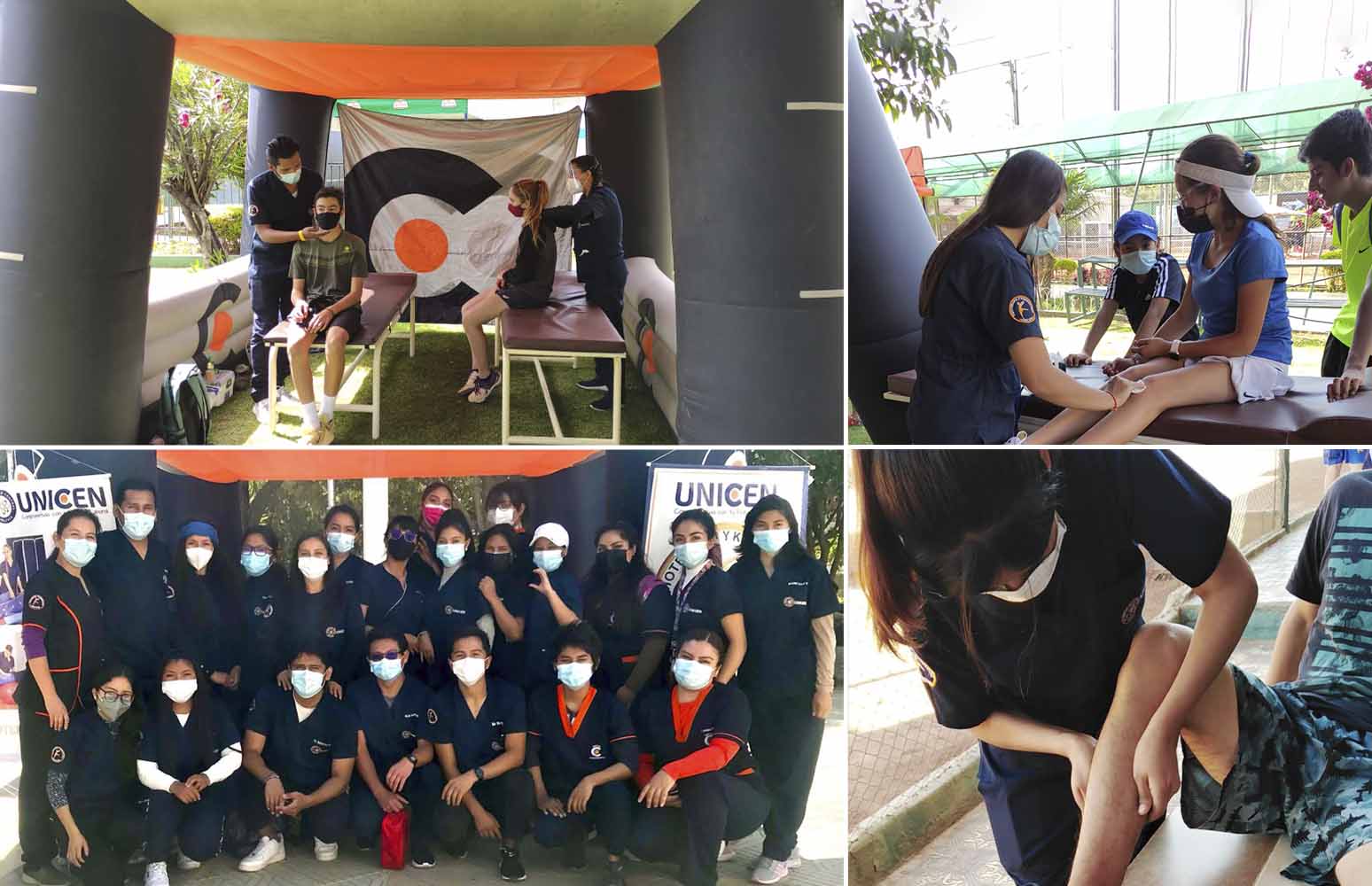 Estudiantes de Fisioterapia y Kinesiología trabajaron en el “Torneo de Tenis Internacional ITF J5”