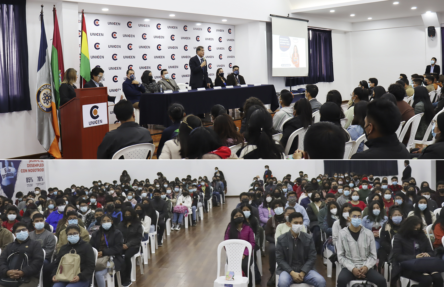 Grato acto de bienvenida para universitarios nuevos que ingresan al periodo académico 1/2022